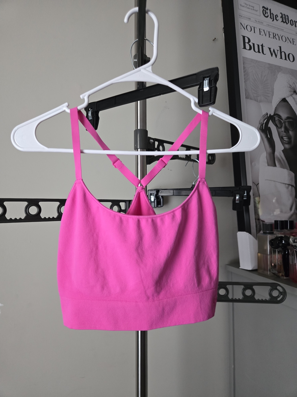 PINK Victoria's Secret Neon Pink Strappy Sports Bralette